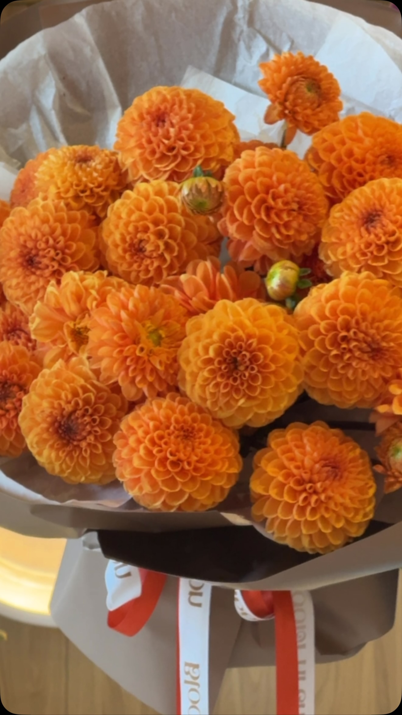 🍊 the beautiful DAHLIA is in season  #bloomsinribbon #rosevilleflorist #rocklinflorist #flowershop #flowerstagram